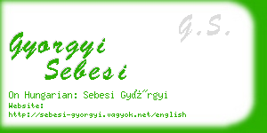 gyorgyi sebesi business card
